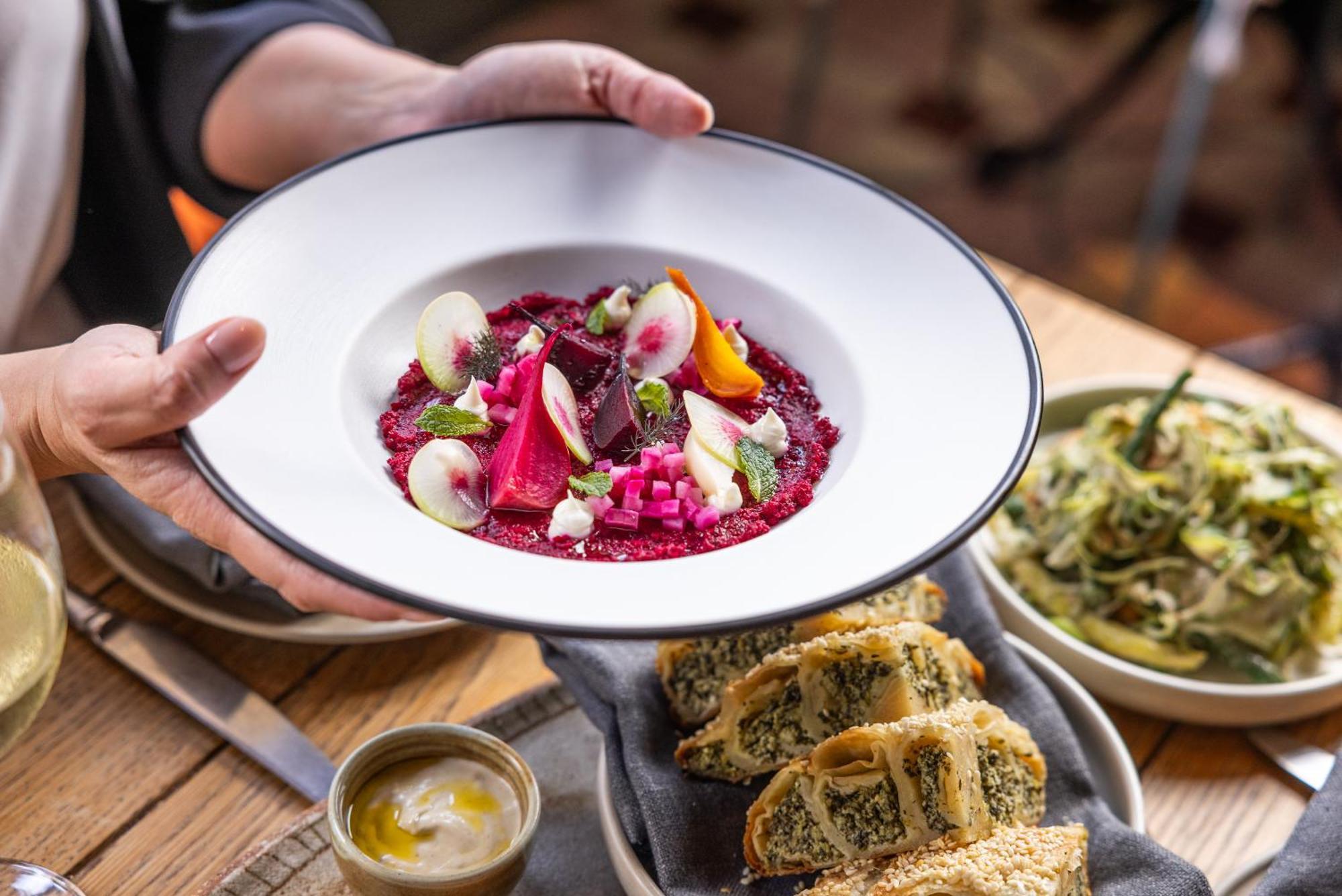Ovolo The Valley Brisbane Zewnętrze zdjęcie A plate of beetroot hummus